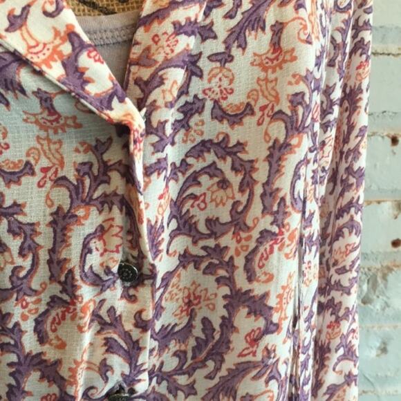 Lucky Brand boho hippie top size M. EUC. Paisley - Picture 2 of 8